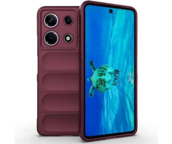 Чехол - накладка Ricco Phantom Shield для Xiaomi Redmi Note 13 5G с защитой при падении Бордовый