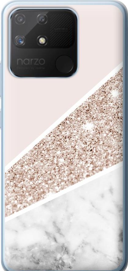 Чехол на Realme Narzo 50A Пастельный мрамор (4342u-2514-42517)