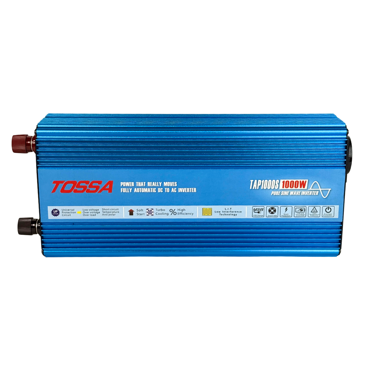 Інвертор Tossa 12-220 V чистий синус 1000 W (PA0001-S)