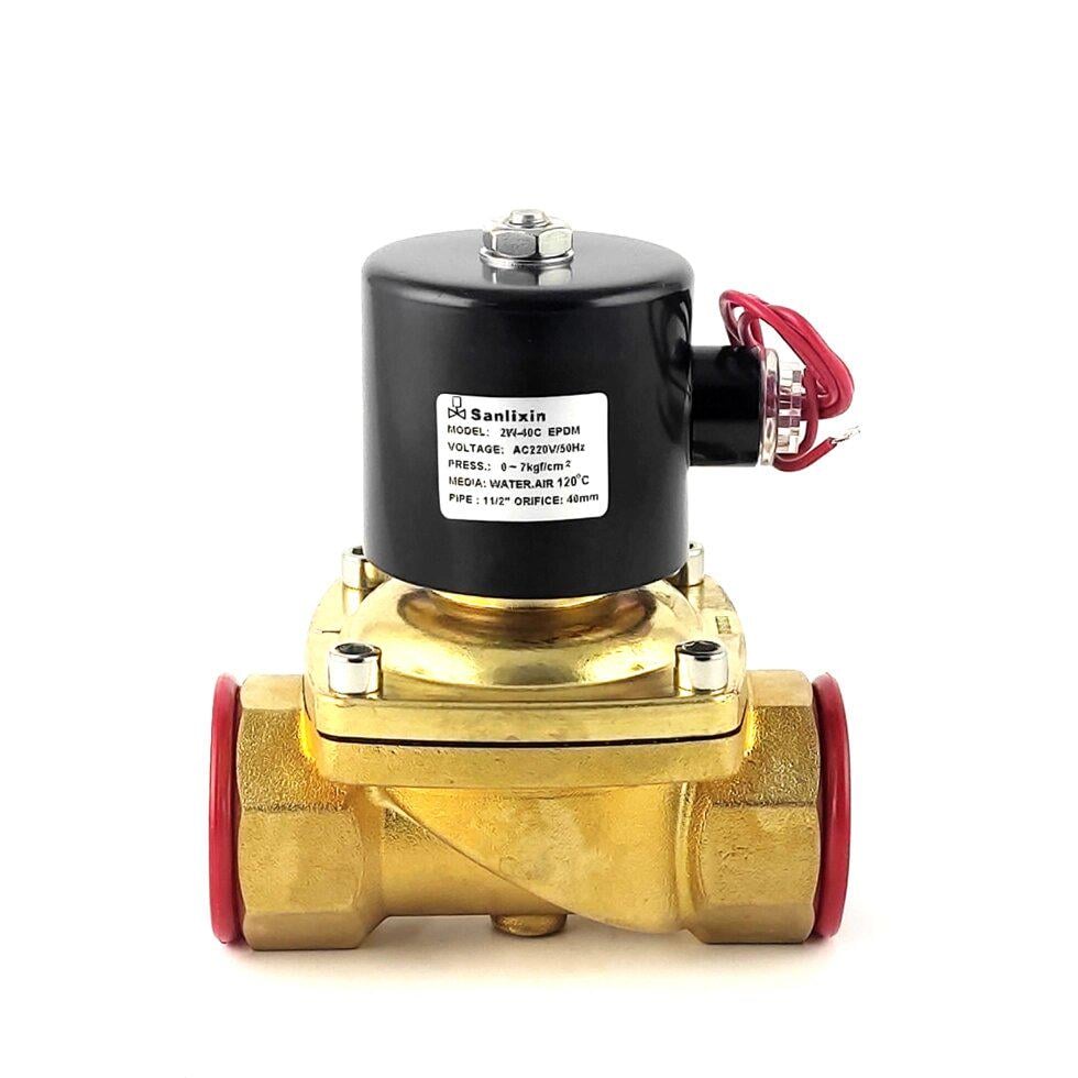 Нормально закрытый клапан прямого действия 1" 1/2" 2W-400-40C EPDM AC220V 0-7 bar (66778801716)