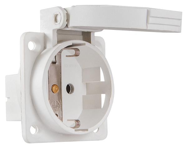 Силова розетка АСКО-УКРЕМ ГВ 312 2P+PE 16А 230 В вбудована IP44 біла (A0080030011)