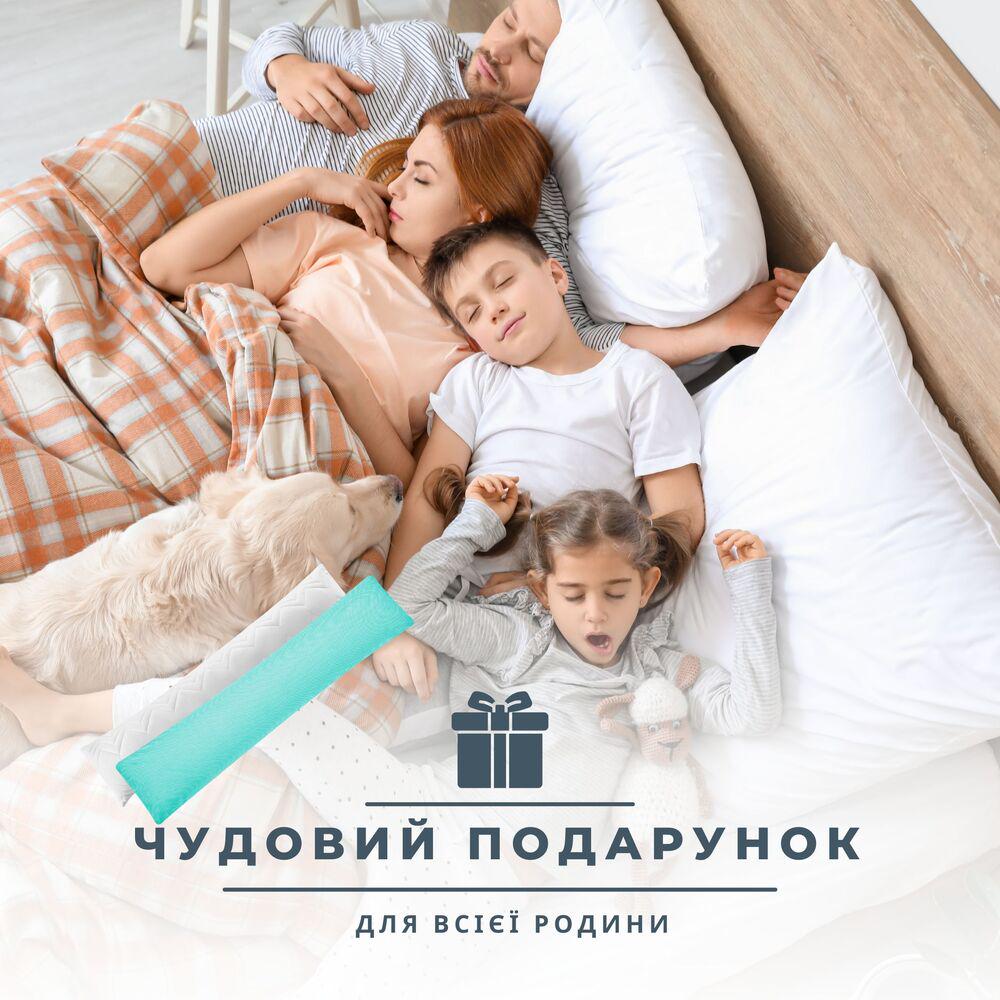 Подушка з наволочкою IDEIA NORDIC+ Горошок з блискавкою 40х140 см Білий/М`ятний (25791) - фото 7 Подушка з наволочкою IDEIA NORDIC+ Горошок з блискавкою 40х140 см Білий/М`ятний (25791) - фото 7