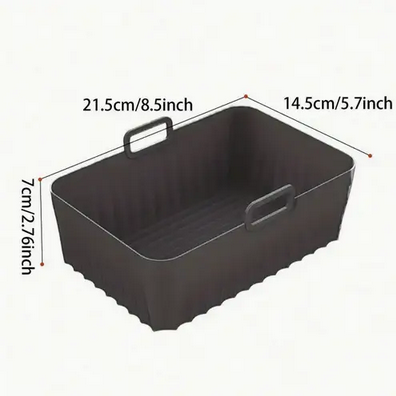 Форма силіконова вкладиші для фритюрниць ребристих 2 шт. 21,5 см Чорний (SAM-22-2) - фото 3 Форма силіконова вкладиші для фритюрниць ребристих 2 шт. 21,5 см Чорний (SAM-22-2) - фото 3