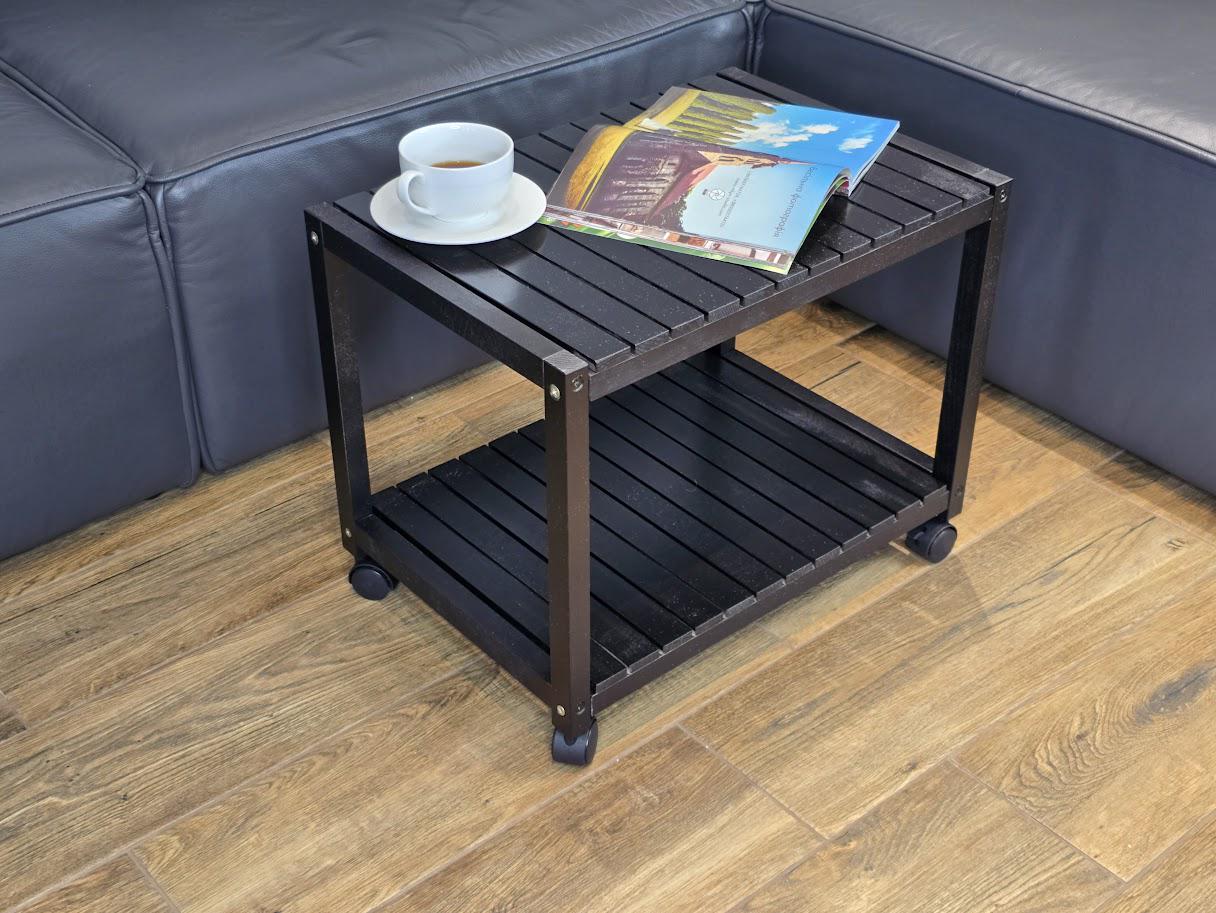 Журнальний столик дерев'яний 52х36х45 см Чорний (жс1ч) - фото 2 Журнальний столик дерев'яний 52х36х45 см Чорний (жс1ч) - фото 2