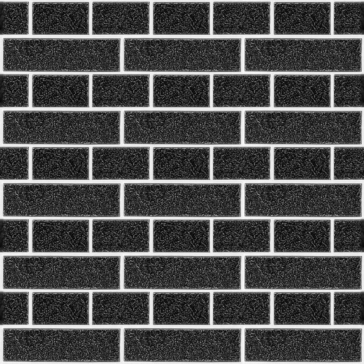 3D-панель стеновая под кирпич 700х700х5 мм Черный с белым (SW-00001503)