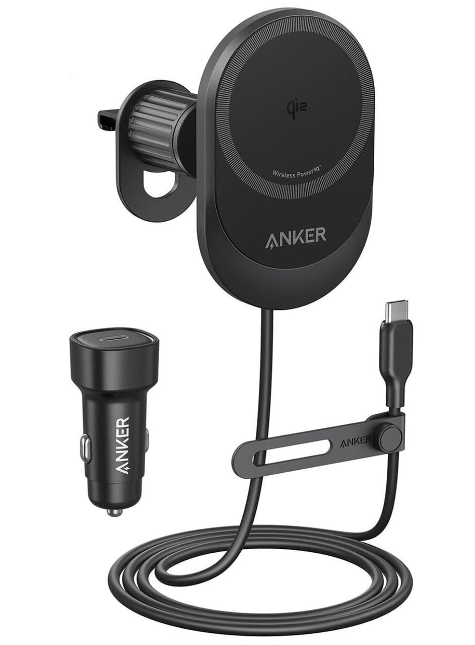 Тримач телефону Anker MagSafe Wireless Car Charger MagGo 15W Qi2 Charger 360°