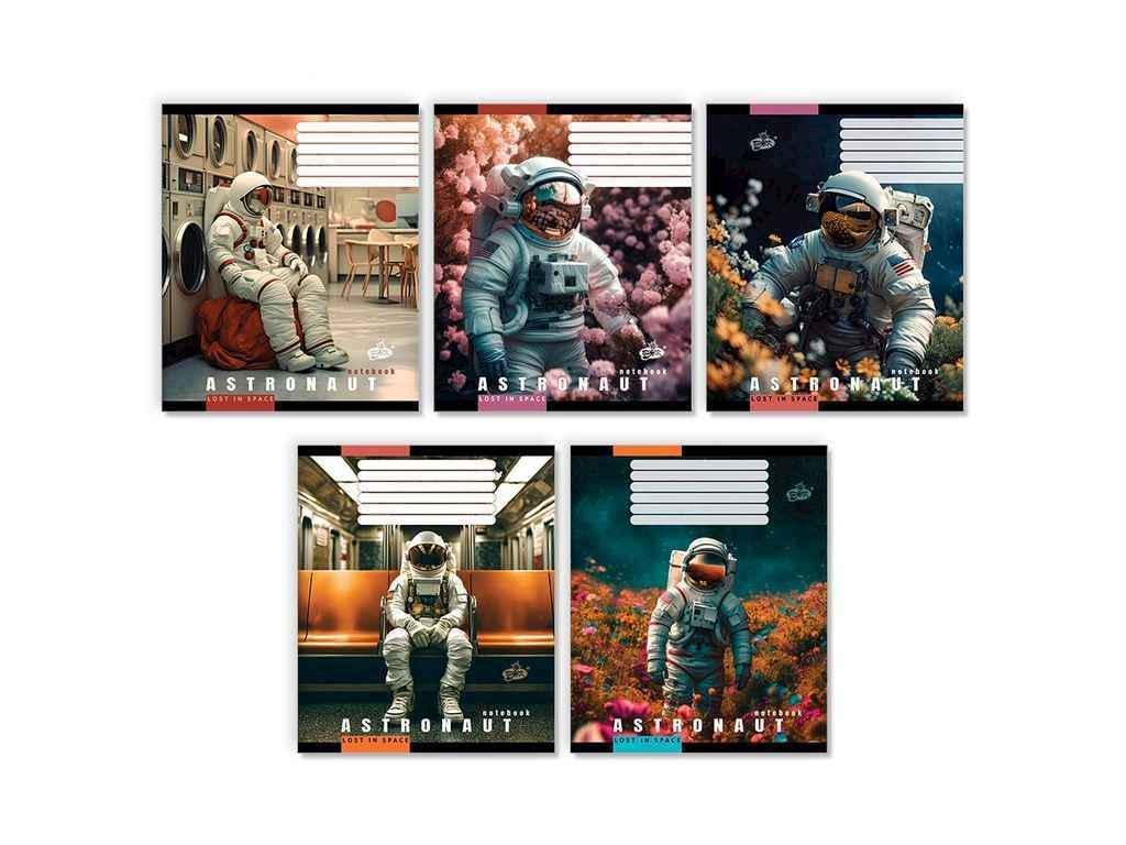 Тетрадь в линию Бріск 48 л. 15 шт. ТВ-14 №2444 Астронавт (1065731)