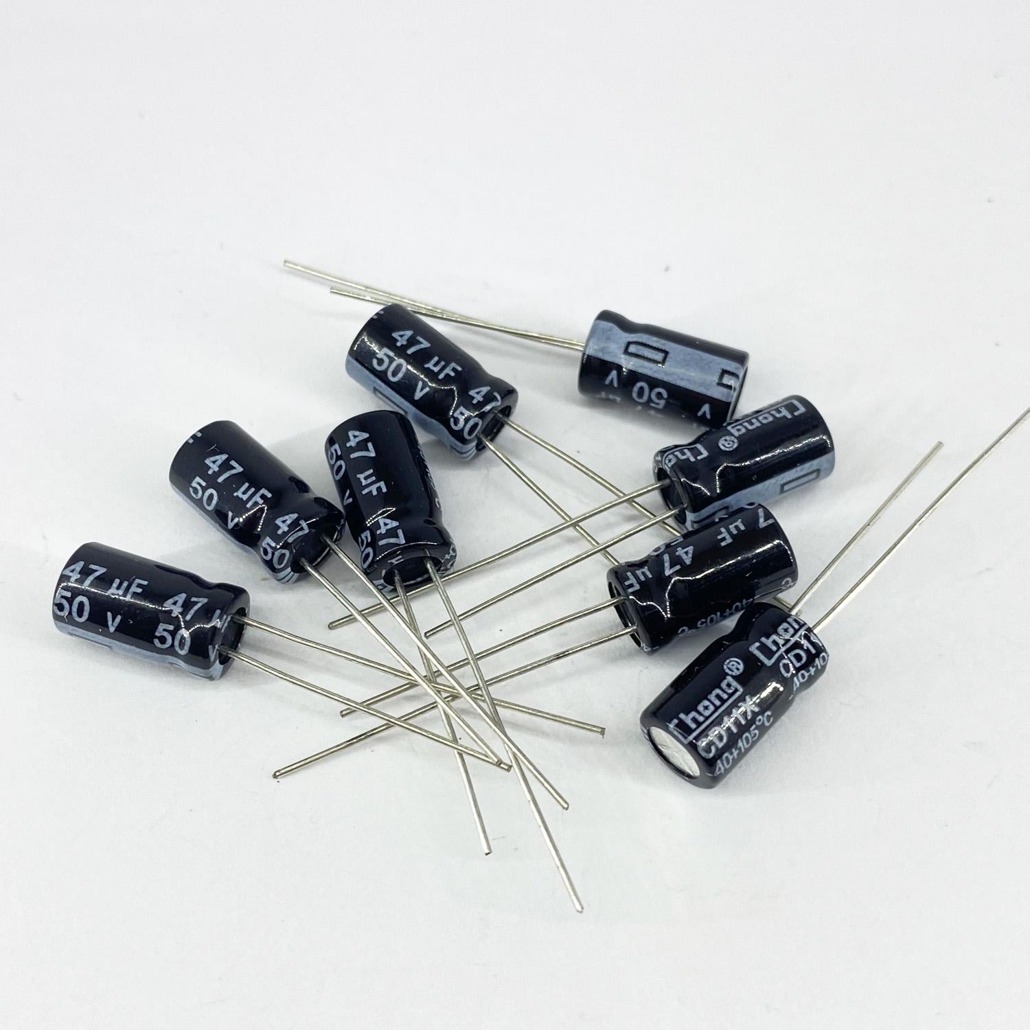 Электролитические конденсаторы ChongX 47 мкф 50V 6x11 мм 105 °C (5393)