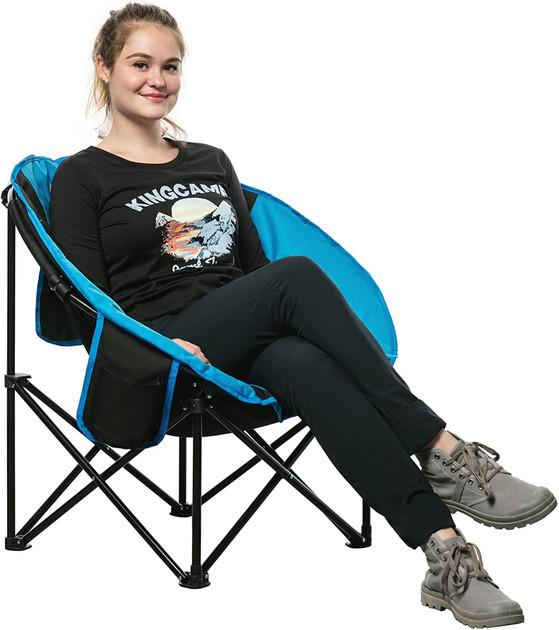 Туристическое кресло раскладное KingCamp Comfort Moon Black/Blue (KC3816_BLACK/ROYALBL) - фото 7 Туристическое кресло раскладное KingCamp Comfort Moon Black/Blue (KC3816_BLACK/ROYALBL) - фото 7