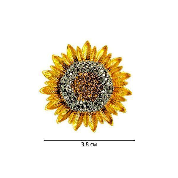 Брошь Подсолнух Золотисто-серебристый (C01145) - фото 6 Брошь Подсолнух Золотисто-серебристый (C01145) - фото 6