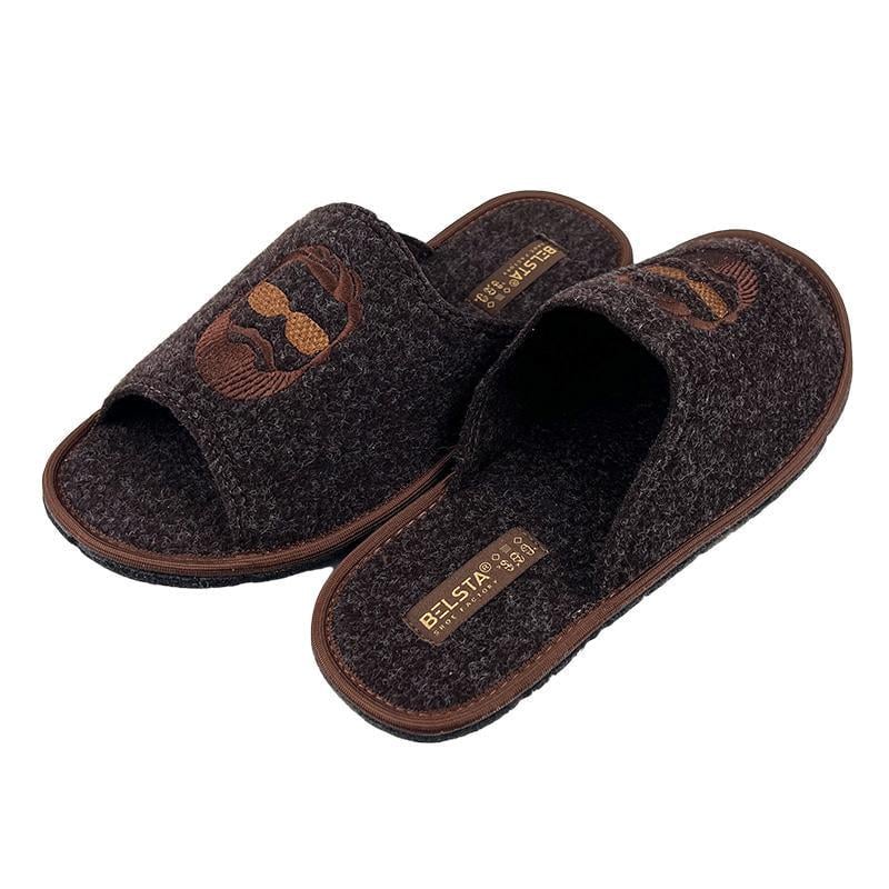 Тапочки комнатные мужские 2202-3 p. 44 28-28,5 см Коричневый - фото 3