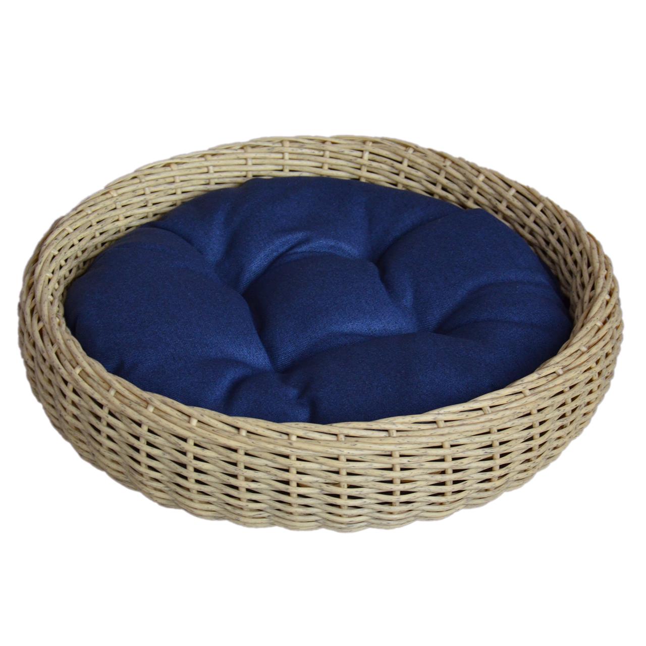 Лежанка для тварин із ротанга ручної роботи XL Світле дерево