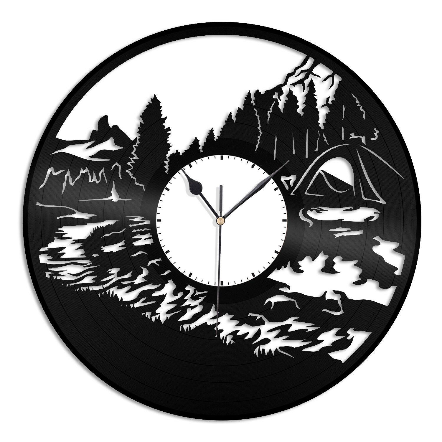 Часы настенные Кемпинг 1713 из виниловой пластинки