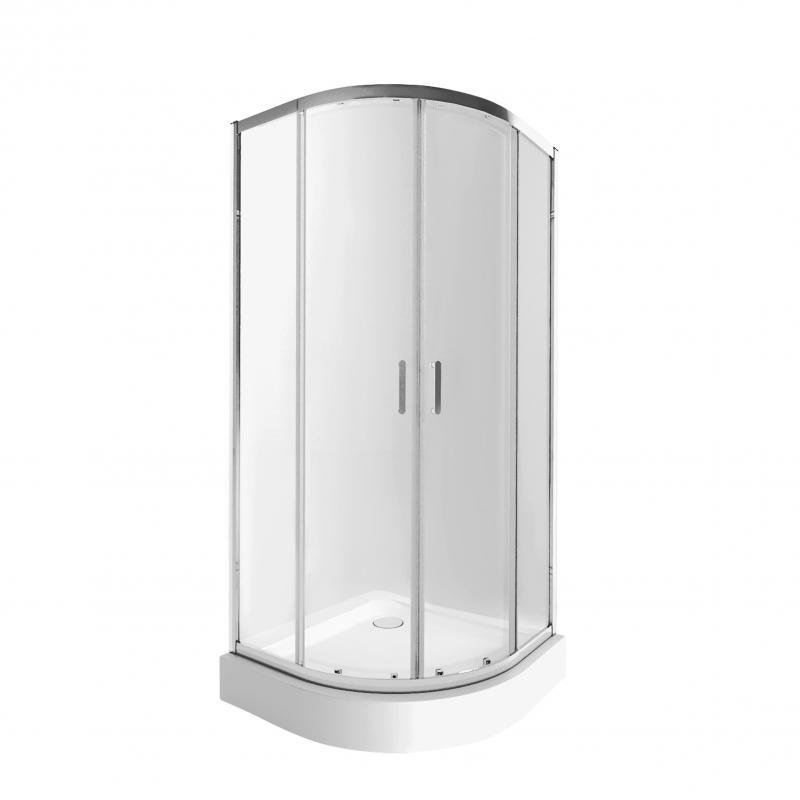 Набор Qtap душевая кабина Taurus CRM1011AC6 Clear с поддоном Uniarc 301115 (359947)