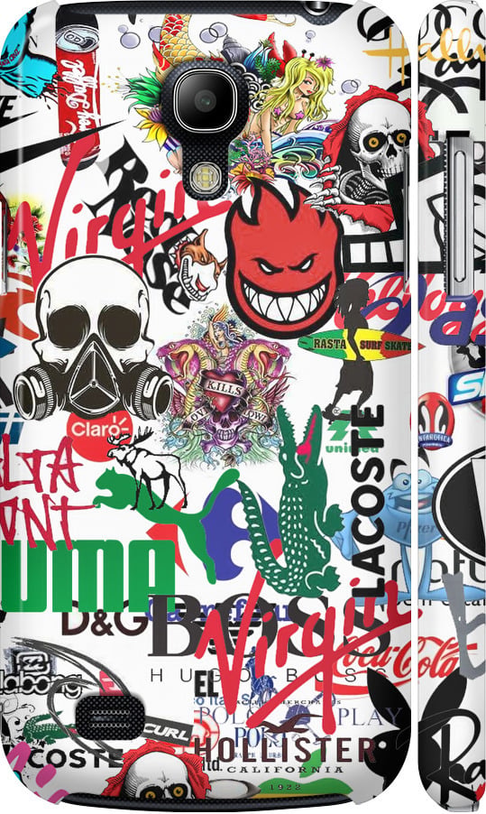 Чехол на Samsung Galaxy S4 mini Many different logos (4022m-32-42517)