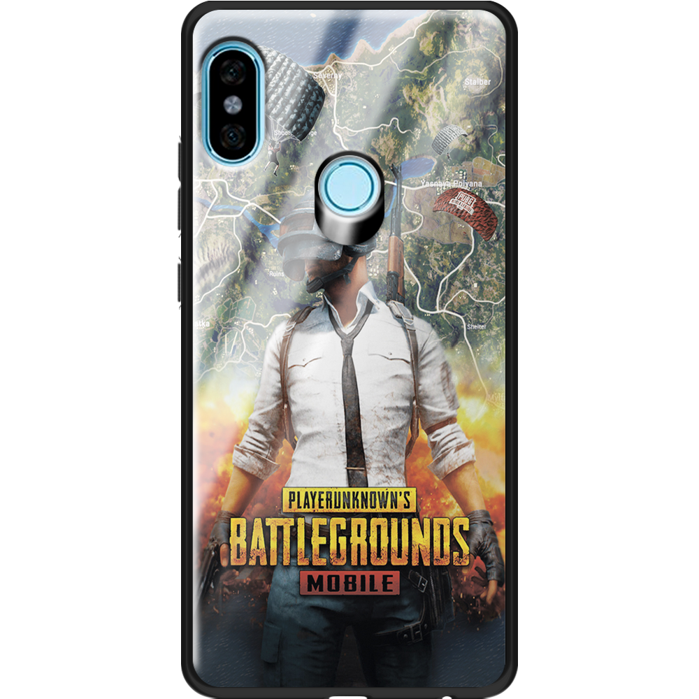Чехол BoxFace Xiaomi Redmi Note 5 / Note 5 Pro PUBG Mobile Черный силикон со стеклом (32971-up2309-37747)