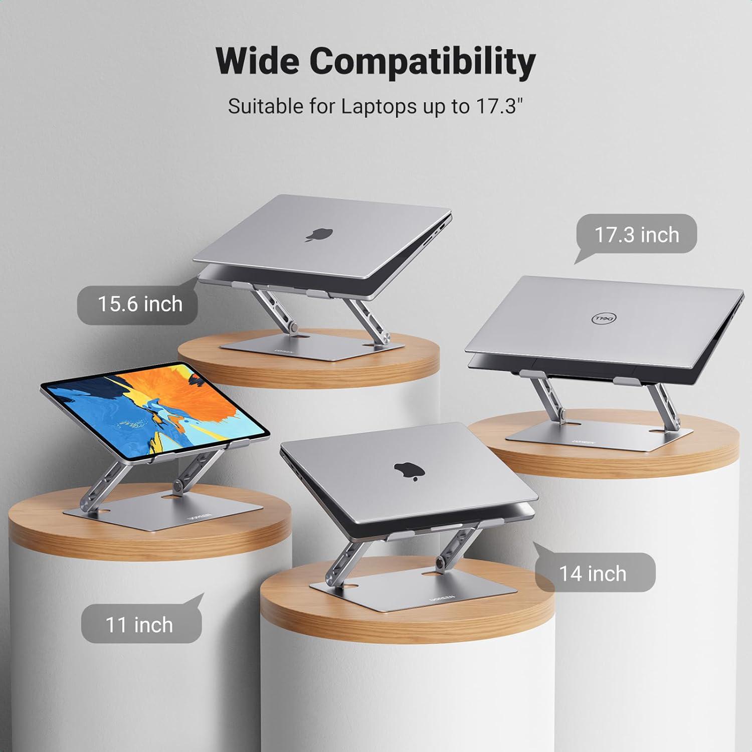 Підставка для ноутбука Ugreen 11-17.3" алюмінієва Сріблястий (45416) - фото 3 Підставка для ноутбука Ugreen 11-17.3" алюмінієва Сріблястий (45416) - фото 3