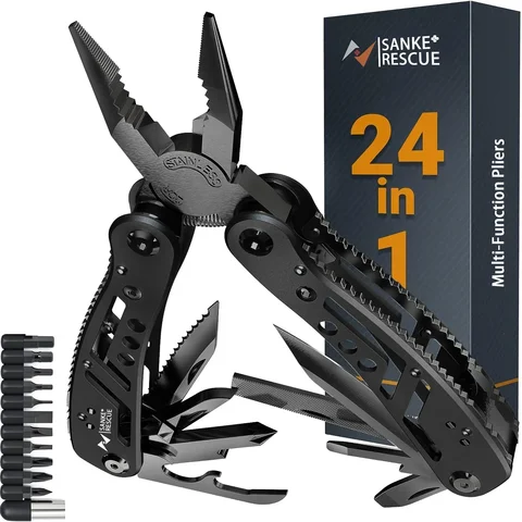 Мультитул Sanke Rescue Multi Tool 24 функції з чохлом і бітами Black (MULTI-24IN1-SANKE-BLK) Мультитул Sanke Rescue Multi Tool 24 функції з чохлом і бітами Black (MULTI-24IN1-SANKE-BLK)