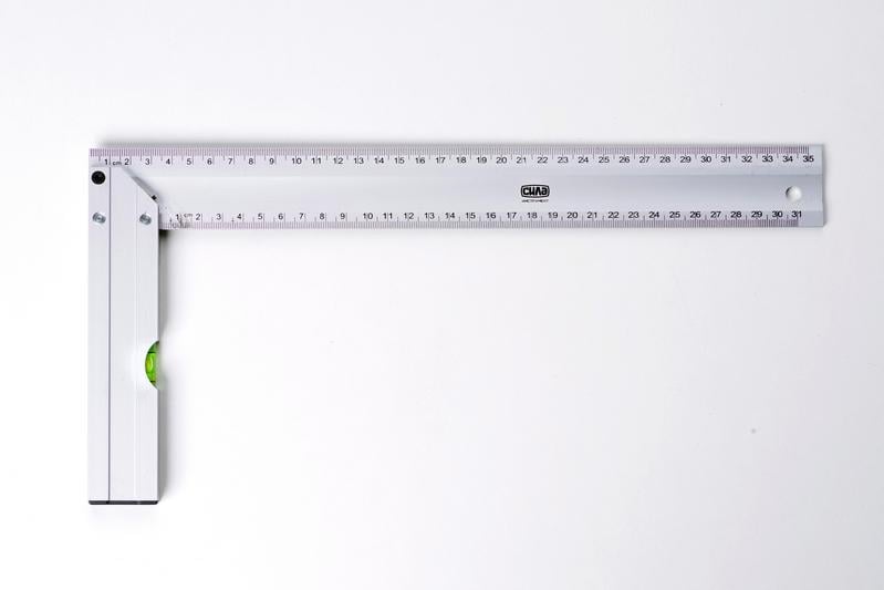 Кутник будівельний Сила алюмінієвий з рівнем 350 мм (31826)