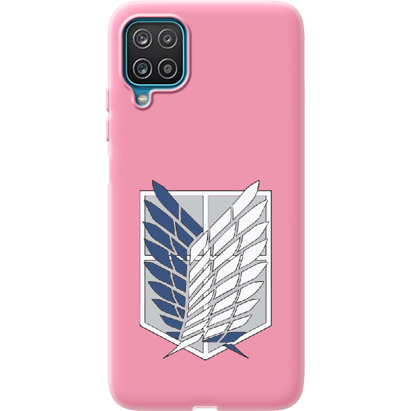 Чехол BoxFace Samsung A125 Galaxy A12 Атака Титанов Крылья Свободы Розовый силикон (41506-bk88-41674)