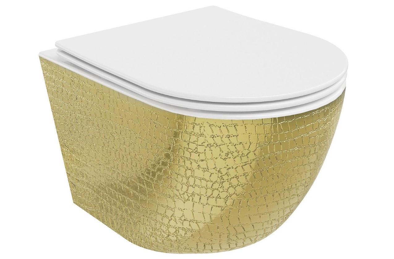 Унитаз подвесной Mexen LENA с узором White/Gold (2619550349)