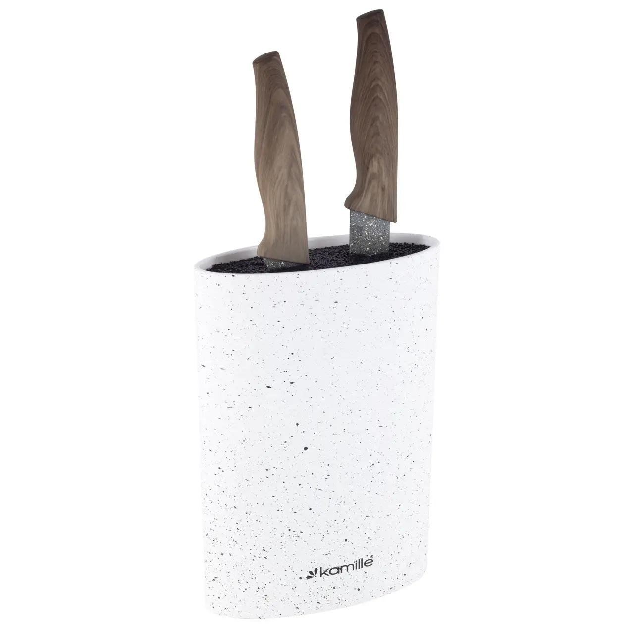 Подставка для ножей Kamille KM-7606-WT 22 см Белый (111301) - фото 5 Подставка для ножей Kamille KM-7606-WT 22 см Белый (111301) - фото 5