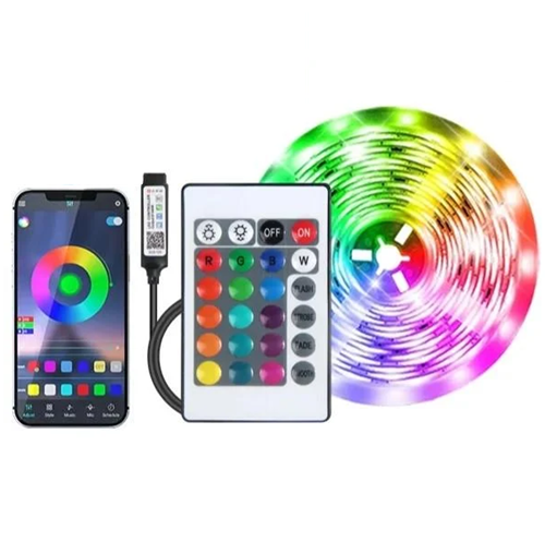 Світлодіодна стрічка з пультом та керування з телефону USB RGB 5 м (RGB5050) - фото 1