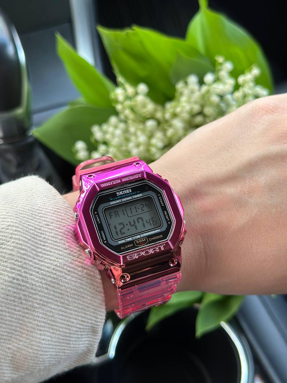 Годинник кварцевий жіночий Skmei 1622 Sport Pink (1622) - фото 5