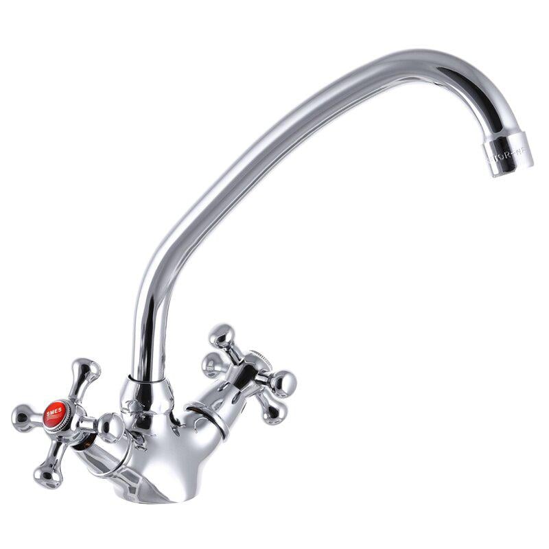 Смеситель для кухни Champion SMES CH0276 двухвентильный Хром (64779)