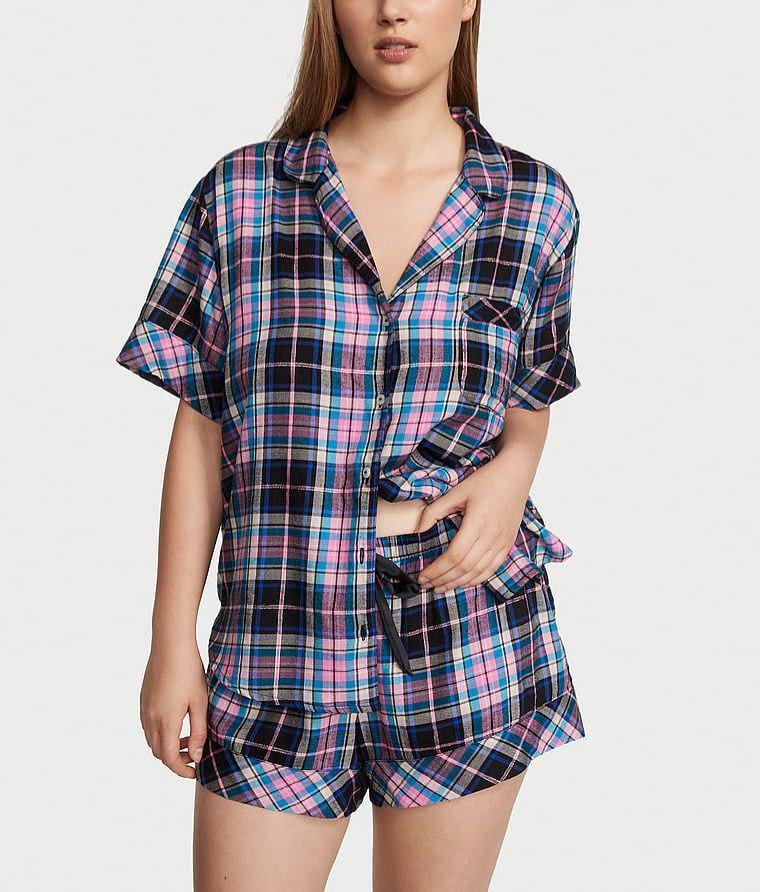 Піжама з шортиками Victoria's Secret Flannel Short Pajama Set XS Фіолетовий (26811544D) Піжама з шортиками Victoria's Secret Flannel Short Pajama Set XS Фіолетовий (26811544D)