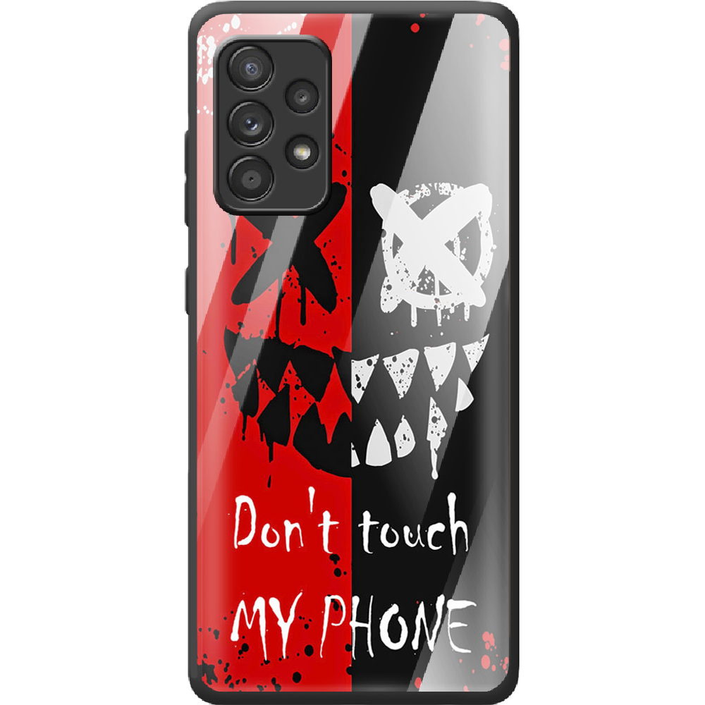 Чехол BoxFace Samsung A525 Galaxy A52 Bad Smile Черный силикон со стеклом (42075-up2468-42232)