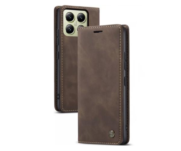 Чехол - книжка CaseMe для Xiaomi 14T Pro Коричневый