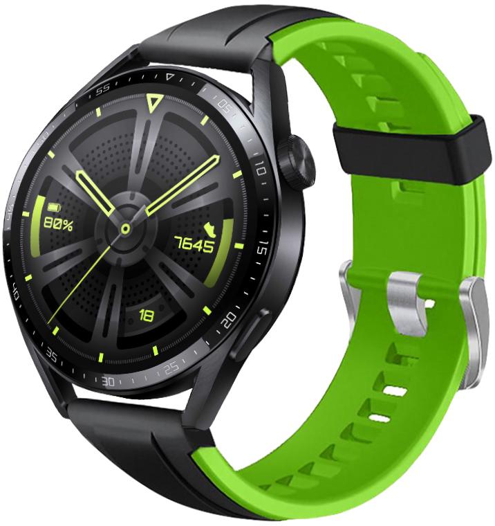 Ремешок Coholl для Huawei Watch GT3 46 мм Black Green (26150-4A)
