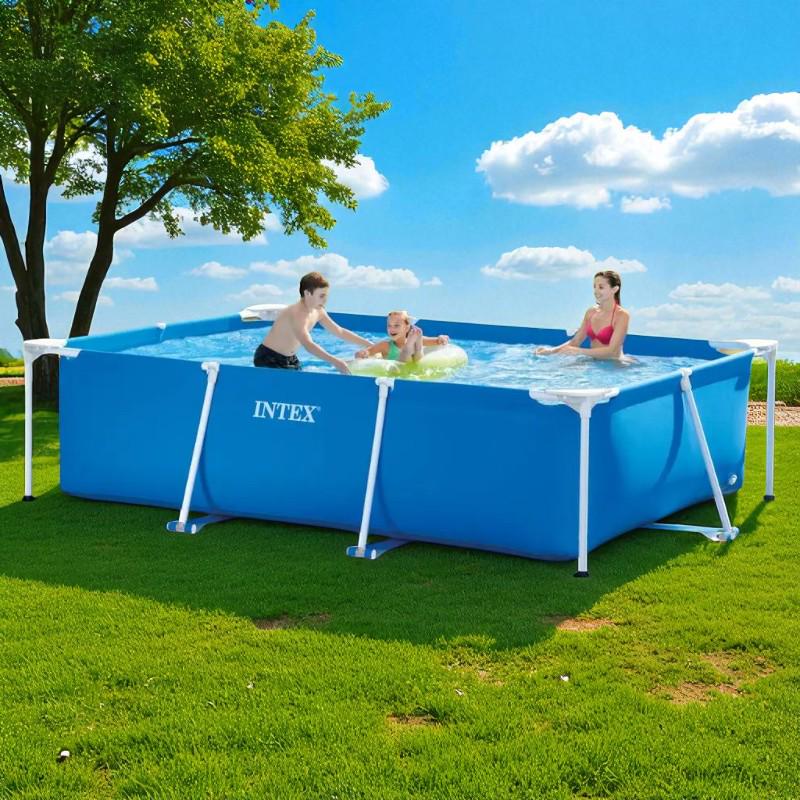 Басейн каркасний прямокутний Intex 28272NP 300х200х75 см Блакитний