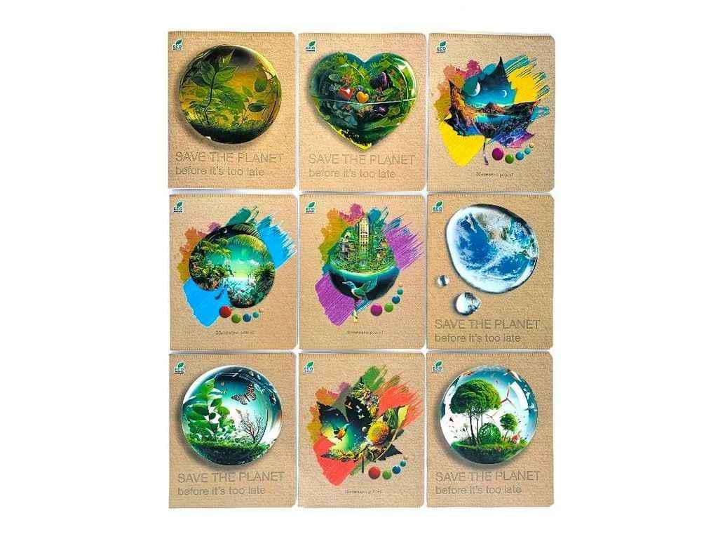 Тетрадь в клетку Тетрада 96 л. 10 шт. твердая ТЕ41702 Экокартон (1064098)