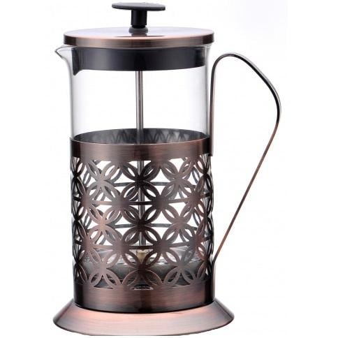 Френч-прес Con Brio 800 мл скляний Мідний (0392876f)