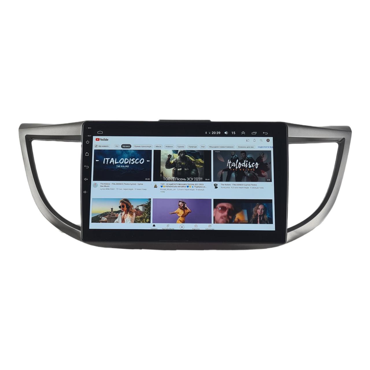 Автомагнитола для Honda CR-V 2012-2015 4/64 Гб/8 ядер/XYAuto/4G/DSP/CarPlay/Android (М-ХСРВ-10-М4)