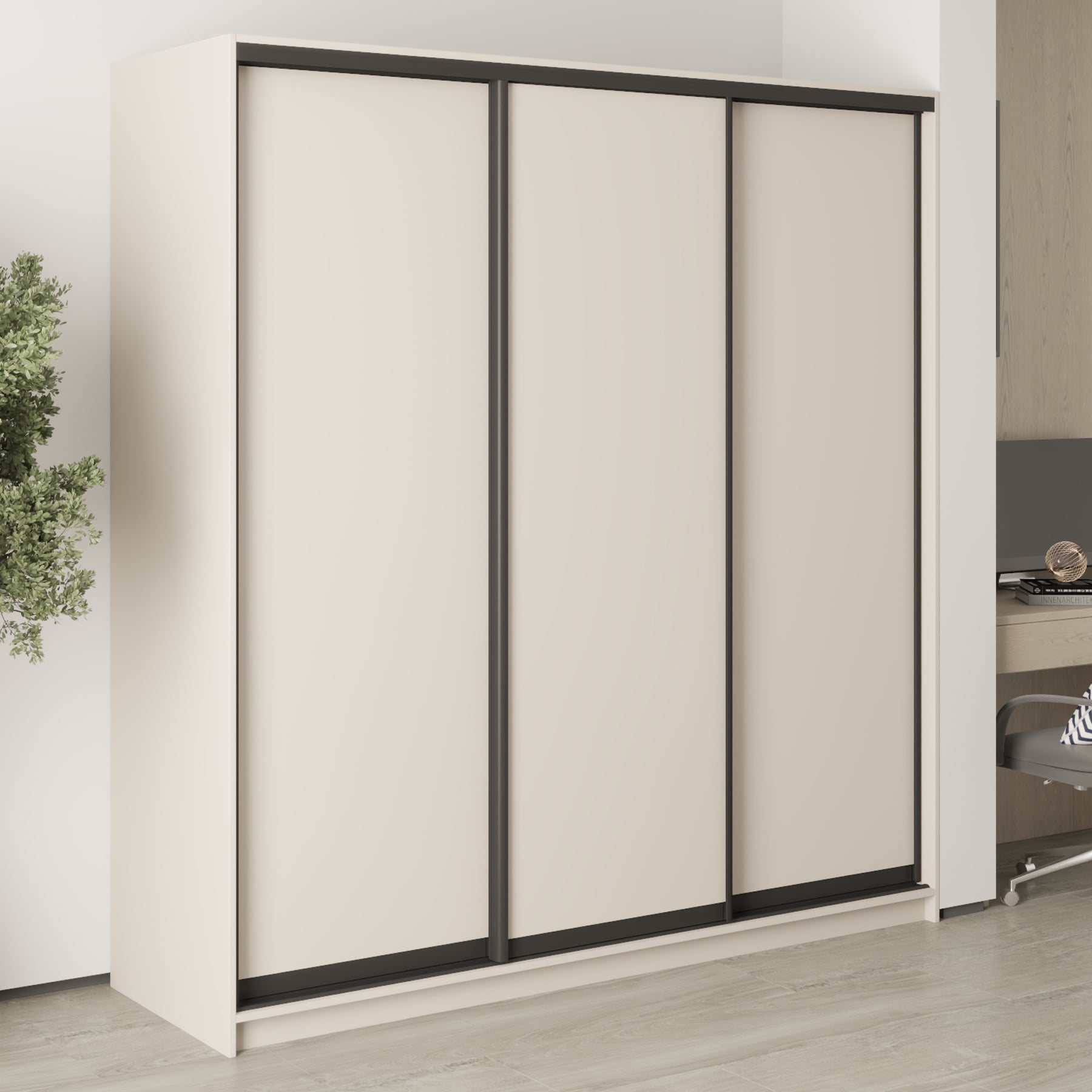 Шкаф-купе трехдверный Mebel Star Комбо BG MBS-8930 200х45х210 см Кашемир (1008919)