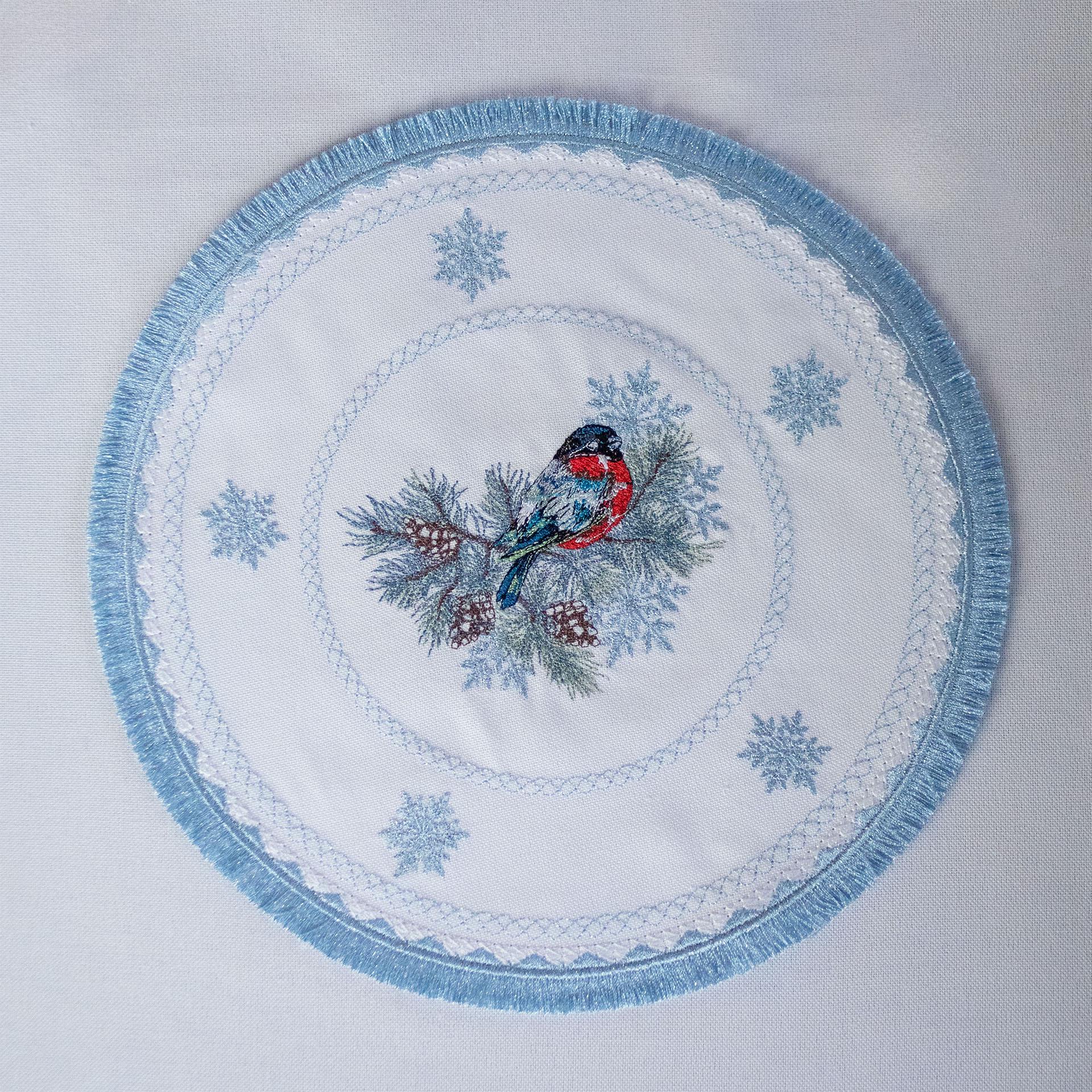 Салфетка новогодняя Едельвіка Снегири 0,32 м (314-24/09) - фото 5