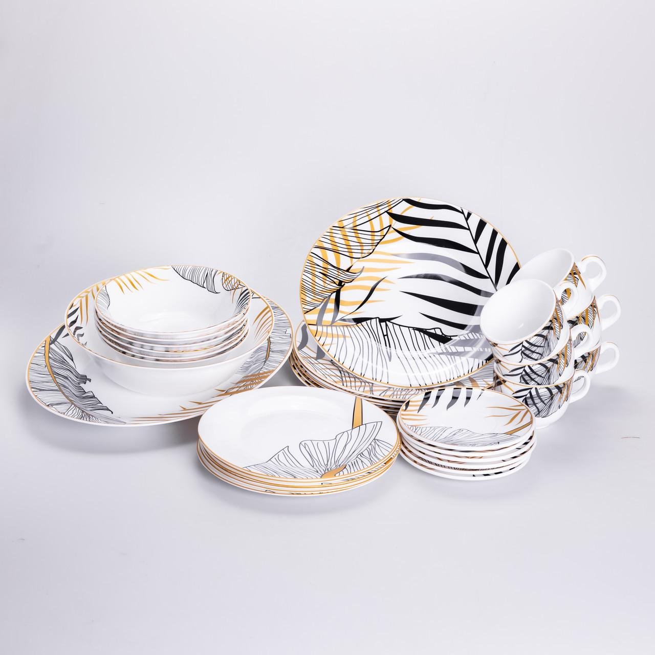 Столовый сервиз из фарфора Palm на 6 персон 32 предметов (HP-HK-7)