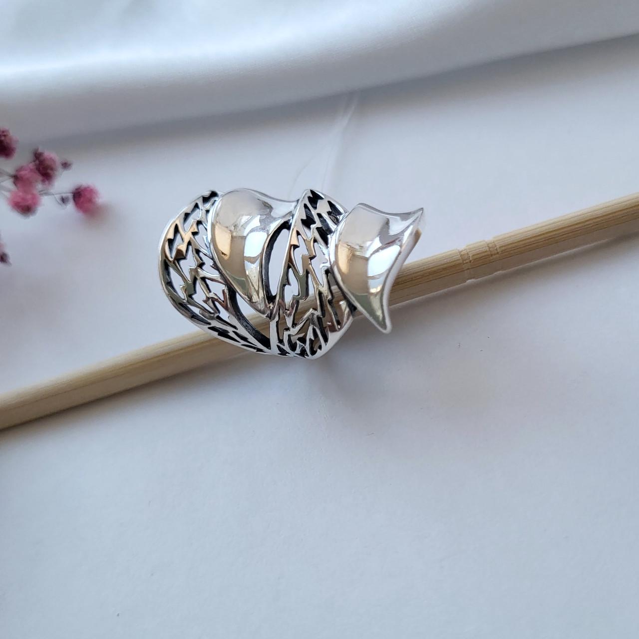 Широке кільце дефіле без каменів чорнене срібло 925 проби 7,45 г р. 19,5 (1444к) - фото 4 Широке кільце дефіле без каменів чорнене срібло 925 проби 7,45 г р. 19,5 (1444к) - фото 4