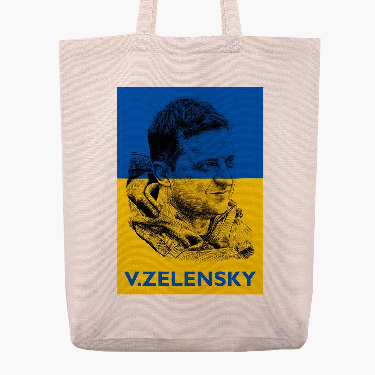 Эко сумка "V. Zelensky" с широким дном Бежевый (9227-3677-2)