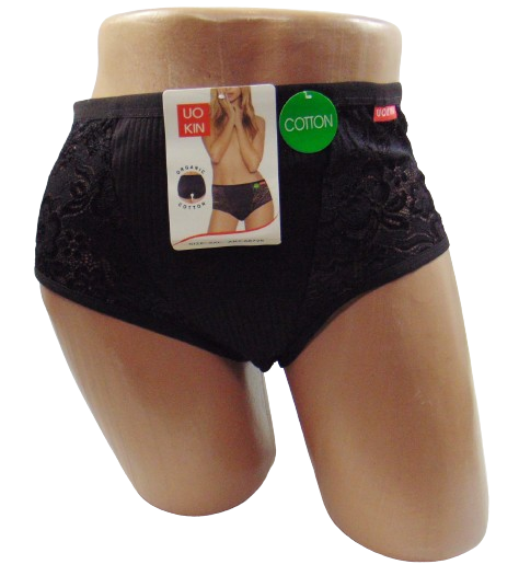 Трусы женские с кружевом Uokin 8726 2XL Черный
