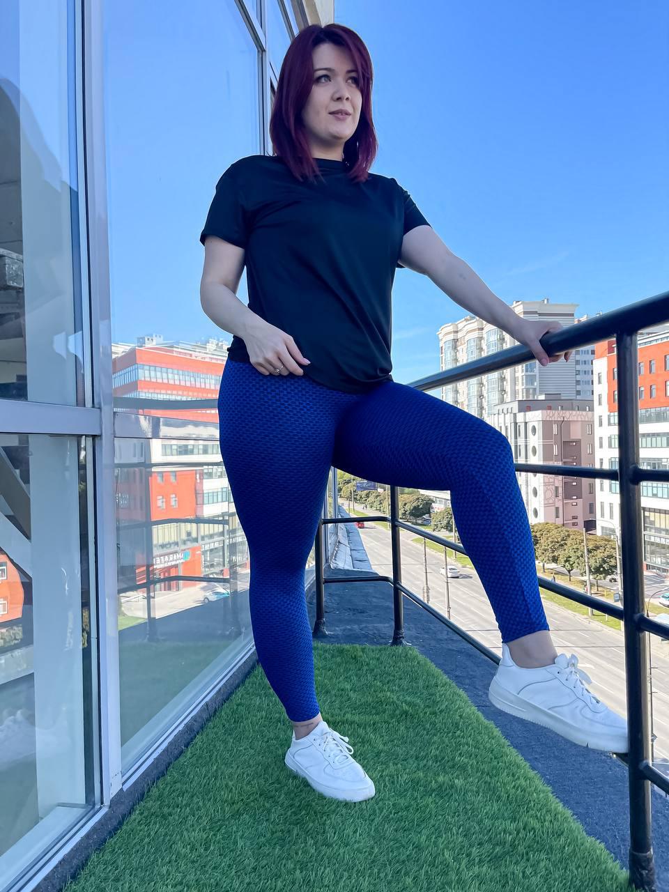 Лосины женские соты с эффектом утяжки XL Синий (FS1638/1) - фото 5