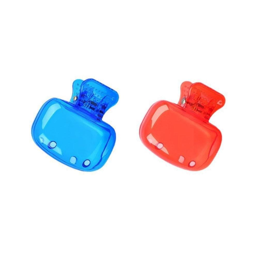 Набор зажимов-колпачков для хранения зубных щеток 2 шт. Сине-красный (NR0305) Набор зажимов-колпачков для хранения зубных щеток 2 шт. Сине-красный (NR0305)