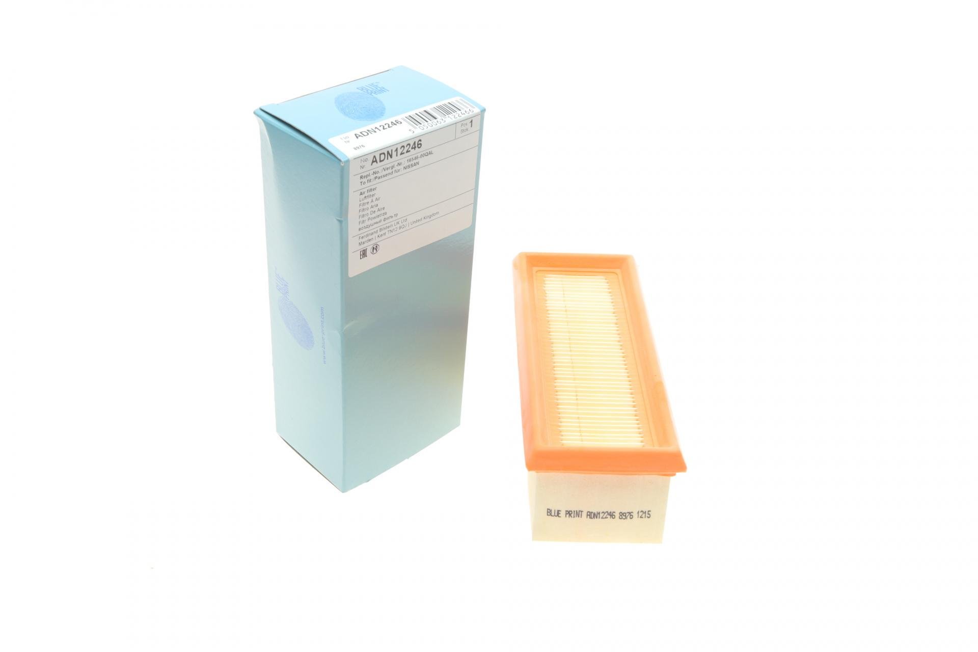 Фильтр воздушный BLUE PRINT для Renault Clio II/Kangoo/Twingo I/Nissan Kubistar 1,2 01,01- (ADN12246)