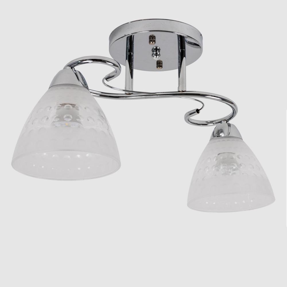 Люстра потолочная Light House SRS-19050/2 Хром/Белый/Прозрачный