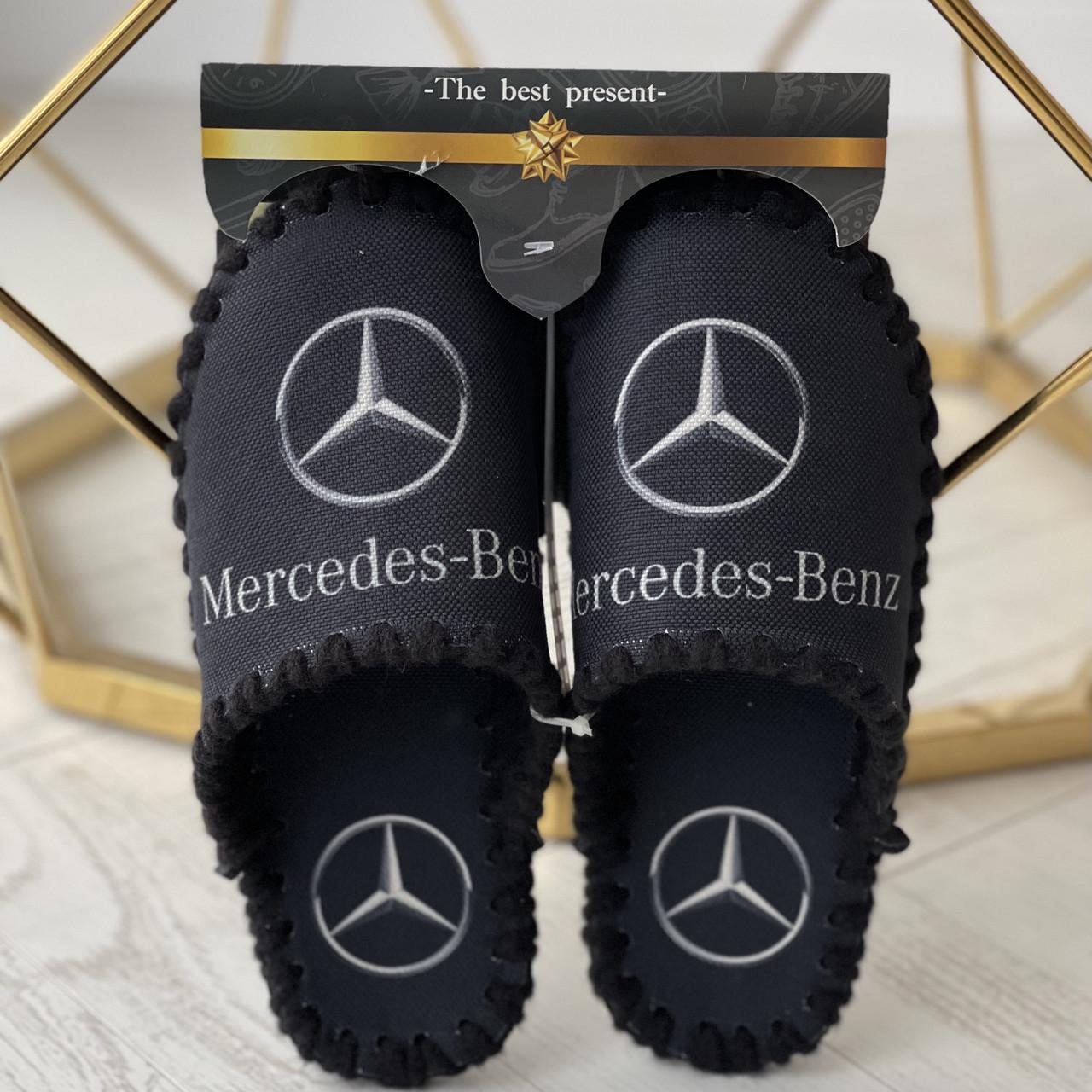 Тапочки домашние мужские Mercedes-Benz войлочные р.