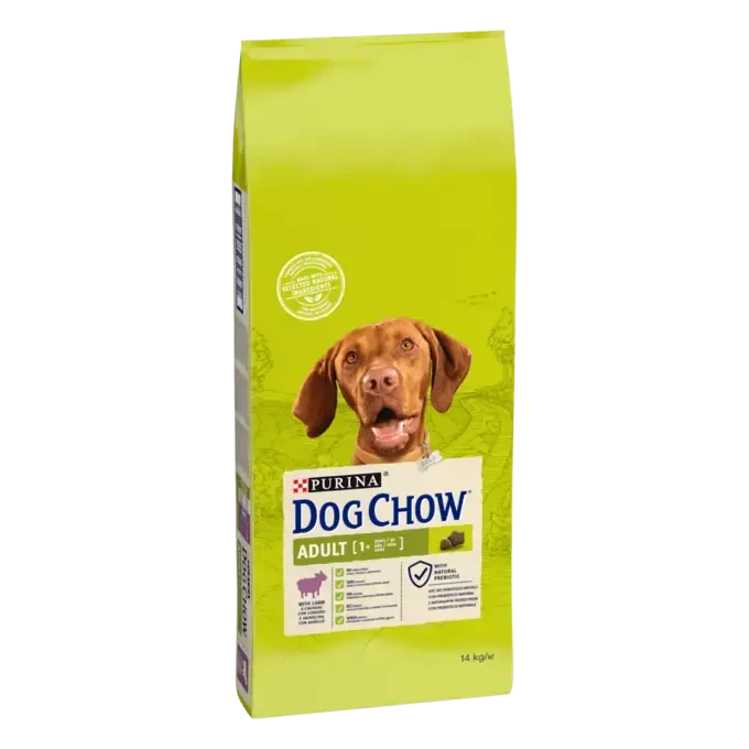 Корм сухий повнораціонний для дорослих собак віком від 1 до 5 років Dog Chow з ягням 14 кг - фото 2 Корм сухий повнораціонний для дорослих собак віком від 1 до 5 років Dog Chow з ягням 14 кг - фото 2