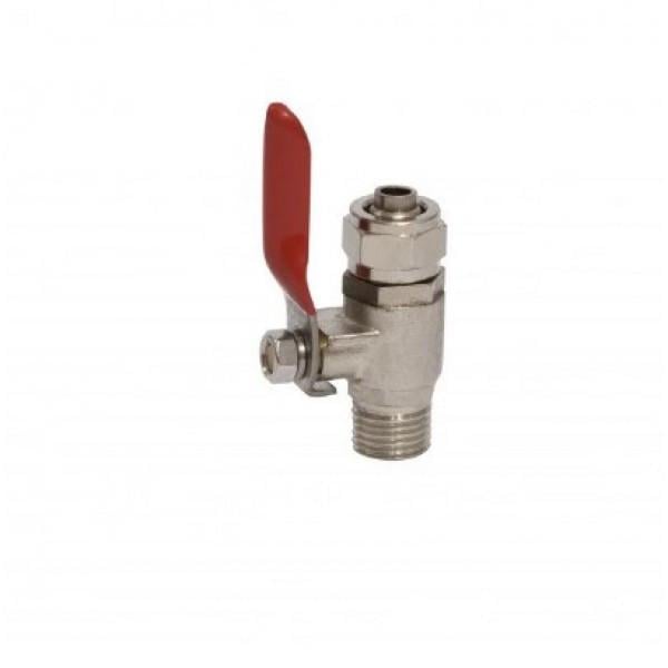 Кран к переходнику Aquakut JAKO 1/2" НР-3/8" Красный (104-188) Кран к переходнику Aquakut JAKO 1/2" НР-3/8" Красный (104-188)